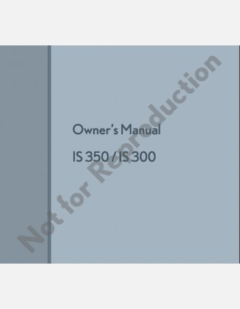2017-2018 lexus is 300& 350 owners manual
